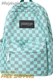 Weiyinxing Plaid School Bag Trendy Female Laptop College Backpack Ladies Lattice Book Bags Fashion Women Cute Harajuku Backpack Kawaii
