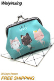 Weiyinxing Women Mini Wallets Coin Purses Kids Clutch Money Bags Female Pouch Hasp Change Purse Cute Girls Zero Wallet Carteir Cartoon Cat