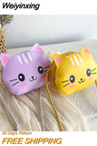 Weiyinxing Cartoon Cat Children's Small Shoulder Bag Cute Baby Kids Mini Coin Purse Handbags Boys Girls Wallet Pouch Crossbody Bags