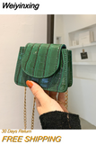 Weiyinxing Crossbody Bag Small Square Bag 2023Korean Version Women One Shoulder Handbag Summer New Style Chain Embossed Stone Grain