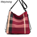 Weiyinxing multifuncional de celosía mochila bolso de las mujeres bolso de hombro Casual mochila de viaje