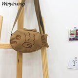 Weiyinxing Cute Japanese Taiyaki Fashion Backpack Women's Bag Messenger Bag Shoulder Bags Coin Purse Women Crossbody Bag