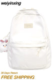 weiyinxing Light Simple Women Backpacks High Quality Waterproof Nylon School Backpack Bag Big Student Bag for Girls Travel Rucksacks