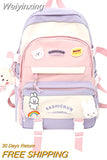 Weiyinxing Lady Laptop Kawaii Waterproof Backpack New Female College Bag Women Harajuku Book Backpack Girl Travel School Bag Fashion