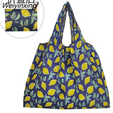 Weiyinxing Reusable Grocery Shopping Bag Ladies Tote 50lb Fashion Pocket Shoulder Bag Foldable Eco Bag Washable