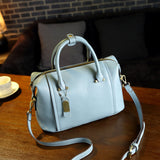 Weiyinxing Simple Women's Bag French Boston Commuter Handbag Detachable Shoulder Straps Available In Two Sizes And Colors