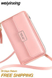 weiyinxing Women Shoulder Strap Bag Multifunction Long Wallet Fashion Tassel HandBag Hasp Card Holder Ladies Small Crossbody Cell Phone Bag