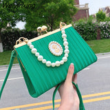 Weiyinxing evening bag with pearls elegant bags for women banquet fashion handbags for women luxury designer lady crossbody bags