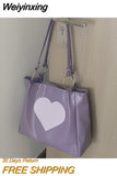 Weiyinxing Pattern Women PU Leather Shoulder Bags Female Cool Girl Purple Underarm Bag Fashion Design Ladies Small Tote Handbags