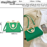 Weiyinxing evening bag with pearls elegant bags for women banquet fashion handbags for women luxury designer lady crossbody bags
