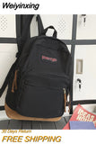 Weiyinxing Woman Backpack Man Large Capacity Waterproof Nylon Travel Bag Preppy Schoolbag for Teenage Boy Girl College Student Bag