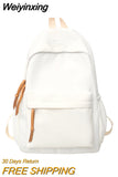 Weiyinxing Large Waterproof Nylon Women Backpack Men Travel Bag Backpacks Schoolbag for Teenage Girls Boys Solid Color Bookbag Mochila