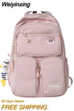Weiyinxing New Waterproof Nylon Backpack Casual Big Capacity Woman Rucksack Multi-pocket College Student Book Bagpack Schoolbag