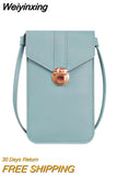 Weiyinxing Touch Screen Cell Phone Purse Smartphone Wallet PU Leather Shoulder Strap Handbag Women Bag Fashion mobile wallet 2023