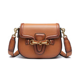 Weiyinxing Celebrity Same Style Women's Bag 2024 New Vintage Double Shoulder Straps And One Shoulder Slung Saddle Bag