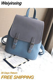 Weiyinxing Brand Backpack For Women 2023 New High Quality Pu Leather Girls School Bags Female Lady Fashion Travel Backpacks