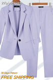Weiyinxing Women's Korean Chic Blazers Coat 2 Piece Set 2023 Spring Summer New Elegant Suit Jacket PantsFemale Professional Suit 0409