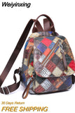 Weiyinxing Leather Backpack Women Fashion Wild Trend Casual Small Ladies Travel Bag Backpack for Teenage Girls