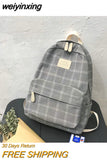 weiyinxing Girl College School Bag Casual New Simple Women Backpack Striped Book Packbags for Teenage Travel Shoulder Bag Rucksack