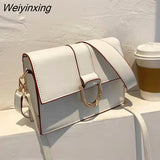 Weiyinxing new one-shoulder diagonal large-capacity leisure horseshoe buckle wide shoulder strap underarm bag