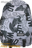 Weiyinxing Boy Girl Waterproof Travel Graffiti Book Bag Men Women Fashion Printing Lady College Backpack Female Laptop Male School Bag