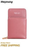 Weiyinxing Women Bag 2023 New Fashion Touch Screen Shoulder Cell Phone Bag Mini Crossbody Bags Leather Mobile Wallet Purses Bags For Women