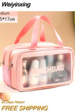 Weiyinxing Women Travel Storage Bag Cosmetic Bag Makeup Bag Travel Organizer Bags Waterproof Washbag Transparent Cosmetic Cases