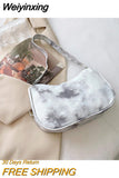 Weiyinxing Wind Lady' Handbag 2023 New Japanese Style One Shoulder Bag Chic Ancient Fashion Girl Nylon Armpit Bag Simple Versatile