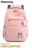 Weiyinxing Quality Woman Backpack Fashion Schoolbag For teenage Girls boys Multi-pocket Rucksack 2023 New