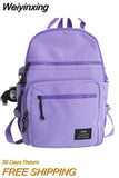 Weiyinxing Capacity Waterproof Woman Backpack Man College Student Travel Rucksack A4 Book Schoolbag For Teenage Girl Boy 2023 New