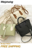 Weiyinxing Texture Lady's Handbag PU Leather Heldhold Square Bags 2023 New Fashion Summer Versatile Tote Bag Popular Crossbody Bag