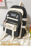 weiyinxing Fashion Kawaii Schoolbag for Teenage Waterproof Nylon Girls Bagpack Women Laptop Backpack Travel Bag Black Bookbag