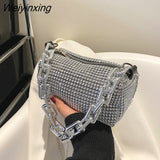 Weiyinxing Diamond Design Small Crossbody Messenger Bags for Women 2023 Summer Trend Luxury Fashion Travel Shoulder Handbags Purses