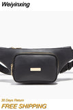Weiyinxing Waist Packs Women 2023 New Solid Color Chest Bag Multi-functional Girl Model Waist Bag PU Leather High-capacity Casual