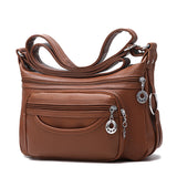 Weiyinxing Women's Bag Soft Leather Shoulder Bag 2024 New Middle-Aged Mother Bag Leisure Cross Middle-Aged And Elderly Women Bag Tide