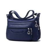 Weiyinxing Women's Bag Soft Leather Shoulder Bag 2024 New Middle-Aged Mother Bag Leisure Cross Middle-Aged And Elderly Women Bag Tide
