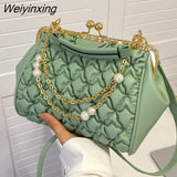 Weiyinxing luxury designer handbag for women pearl chain totes bags for women fashion women's bag 2023 trend Vintage crossbosy bag