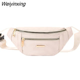 Weiyinxing Women Plaid Waist Bag Female Oxford Waterproof Belt Bags Designer Crossbody Chest Bag Ladies Fashion Fanny Pack Banana Hip Purse