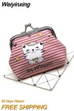 Weiyinxing Women Mini Wallets Coin Purses Kids Clutch Money Bags Female Pouch Hasp Change Purse Cute Girls Zero Wallet Carteir Cartoon Cat