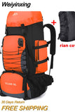 Weiyinxing Liters Large Hiking Backpack for Travel Man Women Luggage Camping Shoulder Bags Outdoor Climbing Trekking Men Traveling Bag