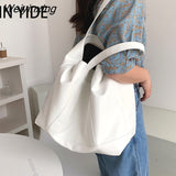 Weiyinxing YIDE Large Capacity Soft Tote Shoulder Bags For Women Summer 2023 Trends Fashion Solid Color Big Ladies Handbags White Green