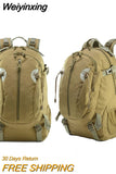 Weiyinxing Liters Men Military Tactical Backpack Army Assault Bags 900D Waterproof Outdoor Molle Pack for Trekking Camping Hunting Bag