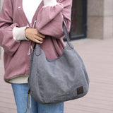 Weiyinxing Canvas Bag Women's Bag Fashion Versatile Art Simple Korean Version One Shoulder Handbag Multi-Layer Leisure Bag