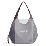 Weiyinxing Canvas Bag Women's Bag Fashion Versatile Art Simple Korean Version One Shoulder Handbag Multi-Layer Leisure Bag