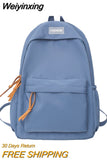 Weiyinxing Large Waterproof Nylon Women Backpack Men Travel Bag Backpacks Schoolbag for Teenage Girls Boys Solid Color Bookbag Mochila