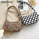 Weiyinxing Women Shoulder Bag Fashion Animal Pattern Print Bag Casual Nylon Butterfly Leopard Zebra Cow Print Women Handbag Underarm Bags
