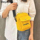 Weiyinxing Women Bag Shoulder Chest bag Printed Cute Wallet Multifunction Mobile Phone Canvas Small Coin Purse Crossbag 2023 New Style