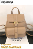 weiyinxing New Women's Backpack 2023 Travel Backpack PU Leather Handbag Schoolbag For Girls Women's Bag Female Shoulder Back Mochila