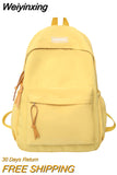 Weiyinxing Large Waterproof Nylon Women Backpack Men Travel Bag Backpacks Schoolbag for Teenage Girls Boys Solid Color Bookbag Mochila