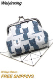 Weiyinxing Women Mini Wallets Coin Purses Kids Clutch Money Bags Female Pouch Hasp Change Purse Cute Girls Zero Wallet Carteir Cartoon Cat